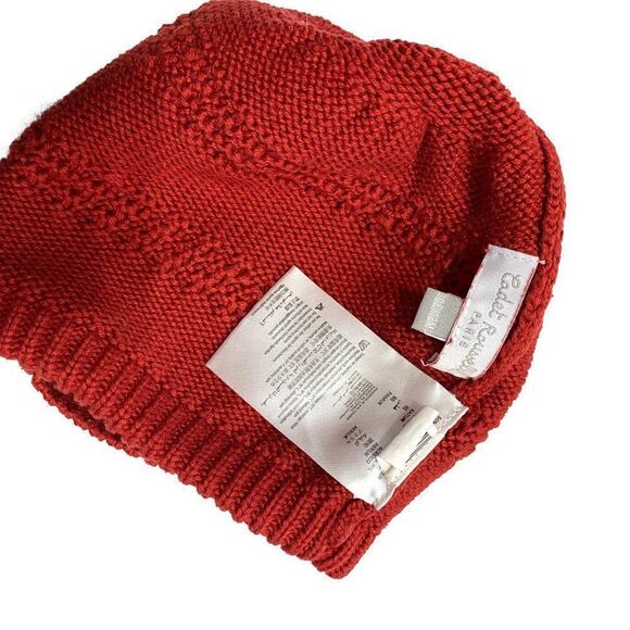 CADET rousselle burnt orange knit infant cap - Picture 3 of 3